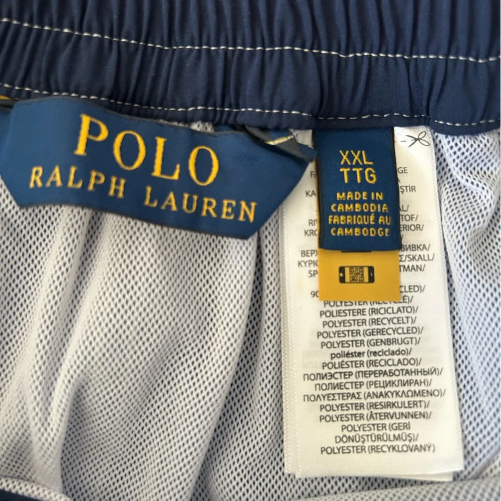 NWT Polo by Ralph Lauren 8-1/2-Inch Kailua Classic-Fit Blue Swim Trunks Sz XXL